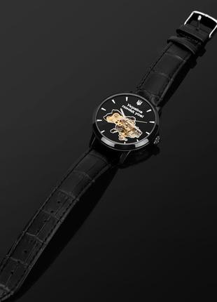 Механічний годинник besta skeleton ua black, чоловічий, патріотичний годинник, ручна робота d c8 фото