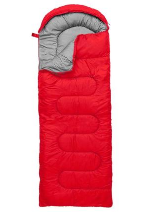 Спальний мішок зимовий (спальник) ковдра з капюшоном e-tac winter red3 фото