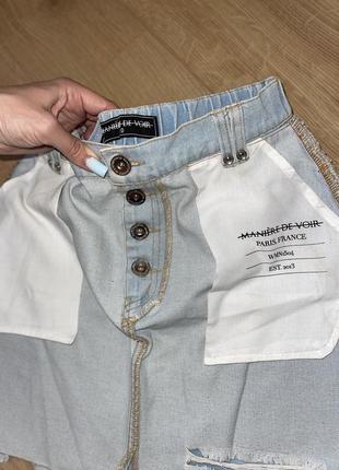 Брендовая джинсовая юбка оригинальная юбка3 фото