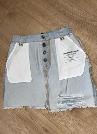 Брендовая джинсовая юбка оригинальная юбка4 фото