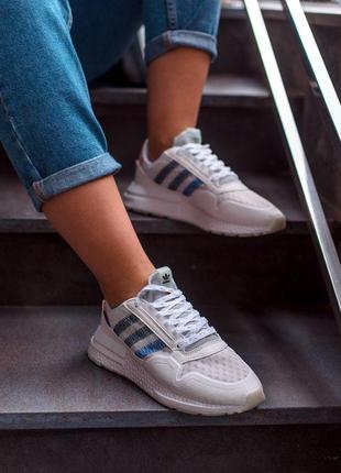 Adidas zx500 в белом цвете женские кроссовки адидас (36-41)4 фото