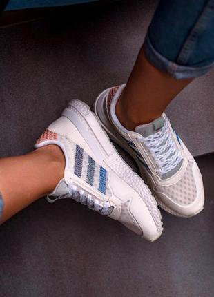 Adidas zx500 в білому кольорі жіночі кросівки адідас (36-41)6 фото