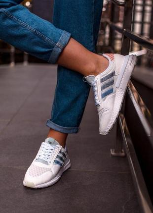 Adidas zx500 в белом цвете женские кроссовки адидас (36-41)8 фото