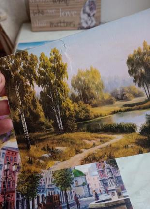 Картина пейзаж природа карпат лес горы речка репродукция