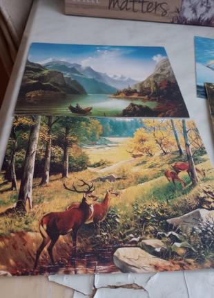 Картина пейзаж природа карпат лес горы речка репродукция