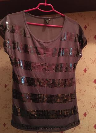 Футболка з шифоновою спинкою