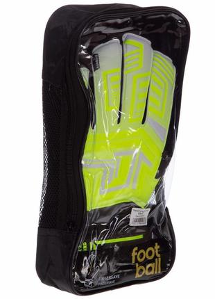 Перчатки вратарские с защитой пальцев pro giga с чехлом sp-sport fb-927 салатовый4 фото