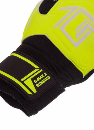 Перчатки вратарские с защитой пальцев pro giga с чехлом sp-sport fb-927 салатовый3 фото