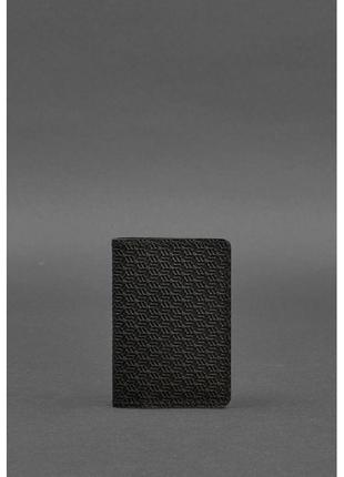 Мужской кожаный кард-кейс (визитница) 6.0 карбон черный