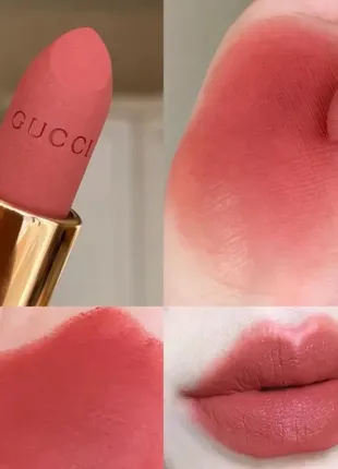 Помада с матовым финишем gucci rouge à lèvres mat lipstick 217 valeria rose без коробки 3.5 г