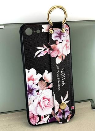 Чохол для iphone 7, 8 se 2020 накладка бампер flower rope case з принтом