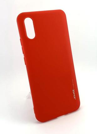 Чехол для xiaomi redmi 9a накладка бампер противоударный smtt силиконовый красный