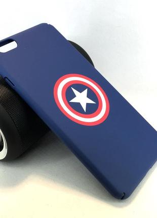 Чехол для iphone 6 plus, 6s plus накладка бампер противоударный avengers capitan america