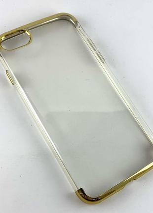 Чохол для iphone 7, 8 se 2020 накладка силіконовий air series бампер протиударний золотий