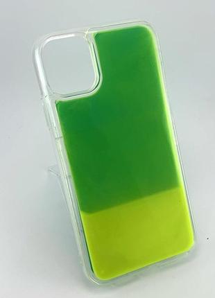 Чехол на iphone 11 накладка 3d aqua color sand противоударный силиконовый салатовый