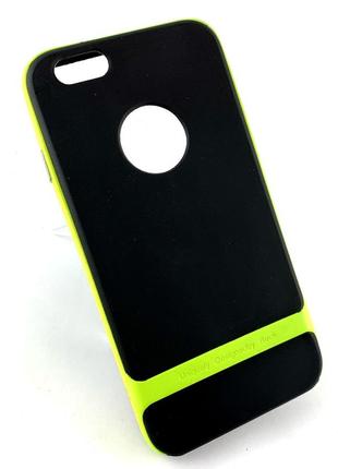 Чохол для iphone 6 6s накладка на бампер протиударний ipaky carbon чорний, салатовий