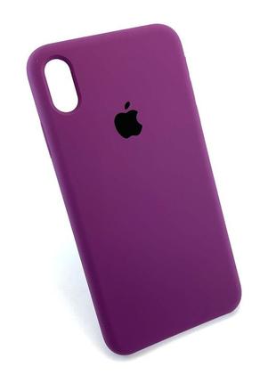Чехол на iphone x max, iphone xs max накладка на заднюю панель original soft touch фиолетовый