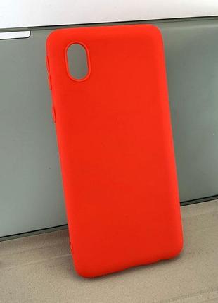 Чехол для samsung galaxy a01 core a013 накладка силиконовый противоударный silicone case красный