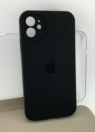 Чехол на iphone 11 накладка бампер original soft case full силиконовый темно-серый