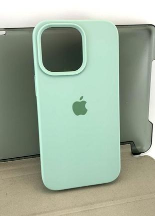 Чехол на iphone 13 pro накладка бампер silicone case full силиконовый original бирюзовый
