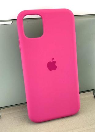Чехол на iphone 11 накладка бампер soft touch full розовый силиконовый