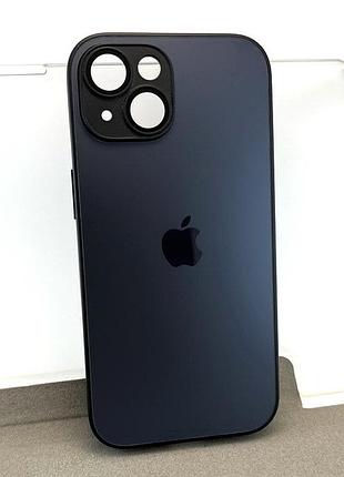 Чехол на iphone 15 ag glass matte tpu+glass с защитой камеры накладка бампер черный