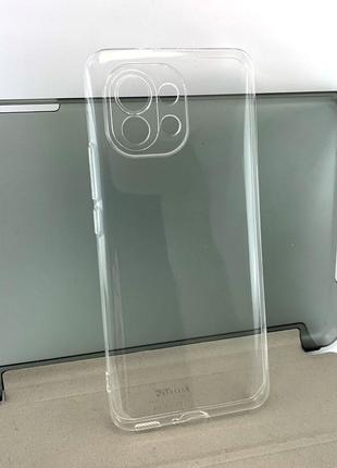 Чехол для xiaomi mi 11 накладка бампер ultra thin противоударный силиконовый прозрачный