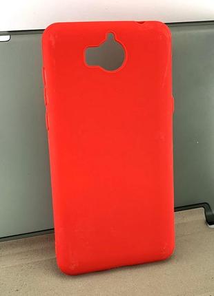 Чохол на huawei y5 2017 накладка бампер smtt силіконовий червоний