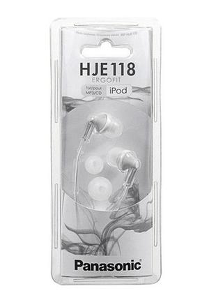 Навушники panasonic hje118 мр3 вакуумні сірі