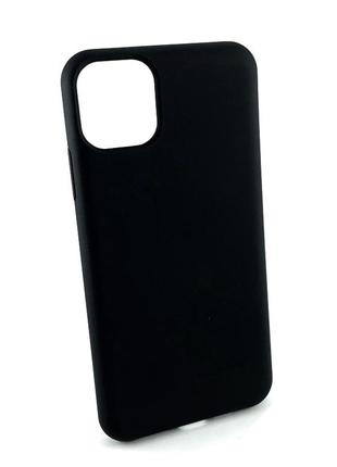 Чехол на iphone 11 pro max накладка бампер противоударный avantis full силиконовый черный матовый