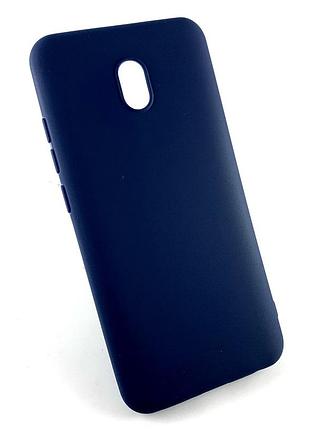 Чехол для xiaomi redmi 8a накладка бампер противоударный soft touch синий