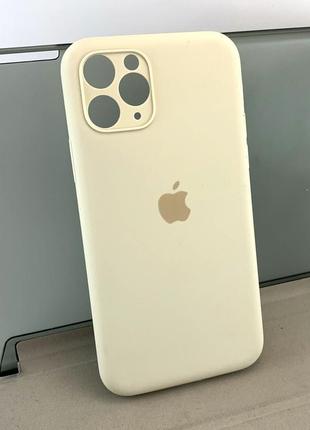 Чехол на iphone 11 pro накладка оригинальный противоударный original soft touch бежевый