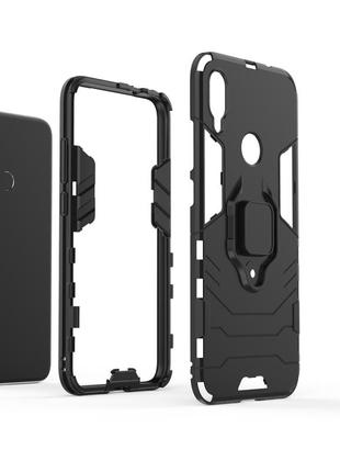 Чохол ring case для xiaomi redmi note 7 / note 7 pro / global броньований бампер з кільцем чорний6 фото