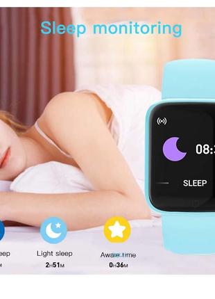 Smart watch y68s смарт-часы шагомер подсчет калорий цветной экран blue2 фото