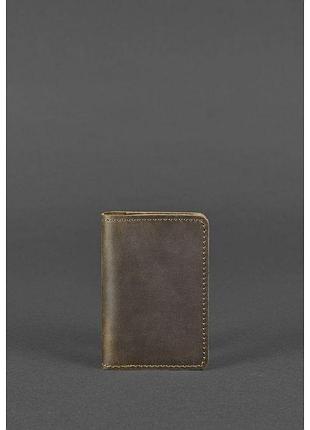 Шкіряний кард-кейс (візитниця) 6.0 темно-коричневий crazy horse