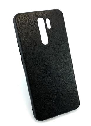 Чохол для xiaomi redmi 9 накладка на бампер протиударний magnetic leather case чорний