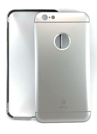 Чохол для iphone 6 plus, 6s plus накладка baseus протиударний бампер сріблястий