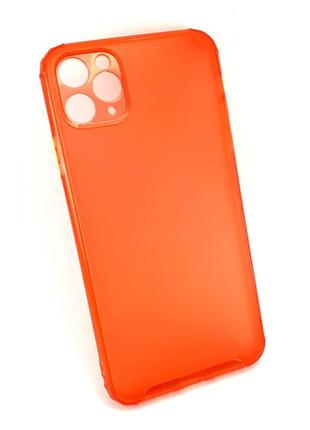 Чохол на iphone 11 pro max накладка на бампер протиударний silicone case червоний