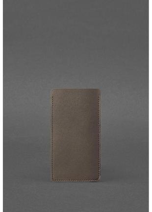 Кожаный чехол для iphone 13 темно-бежевый