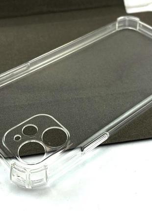 Чехол на iphone 11 накладка бампер силиконовый military shock прозрачный глянц