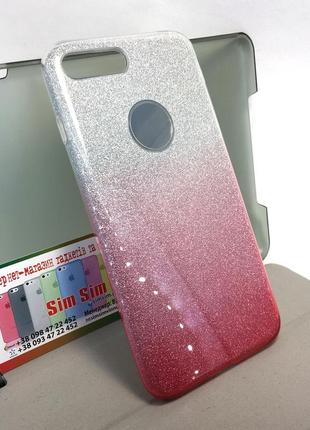 Чохол для iphone 7 plus, 8 plus накладка на бампер захисний силіконовий remax glitter gradient