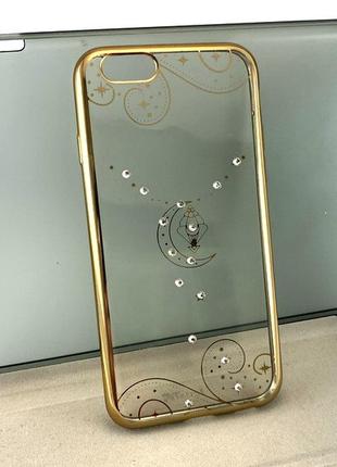 Чехол для iphone 6 6s накладка бампер противоударный beckberg с принтом золотой