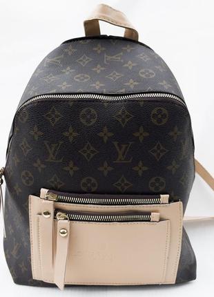 Рюкзак louis vuitton коричневий карман бежевый