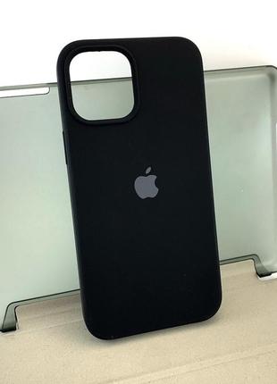 Чехол на iphone 12 pro max накладка бампер silicone case силиконовый черный оригинал