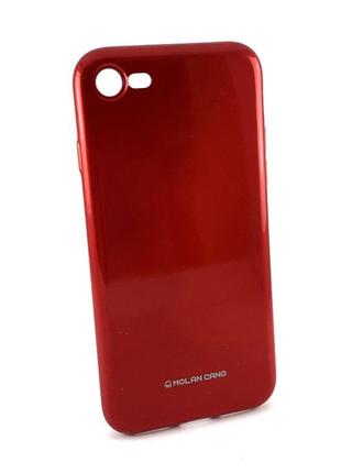 Чохол на iphone 7, 8 se 2020 накладка бампер molan jelly case червоний силіконови