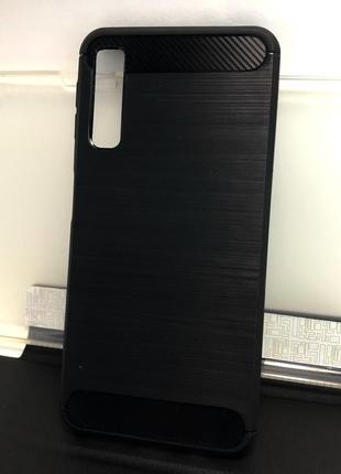Чохол накладка для samsung a7 2018, a750 на задню панель hoco carbon tpu