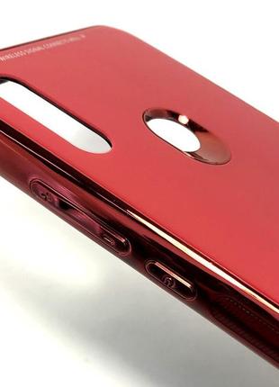 Чехол для xiaomi redmi 7 накладка бампер противоударный glass case красный