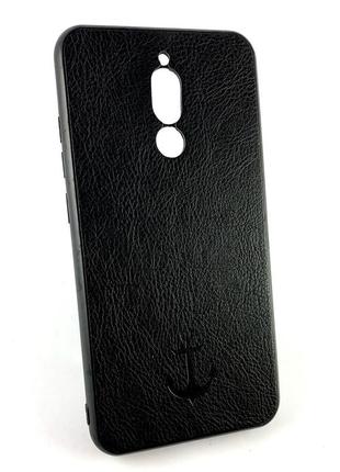 Чехол для xiaomi redmi 8 накладка силиконовый противоударный  magnetic leather case  с магнитом черный