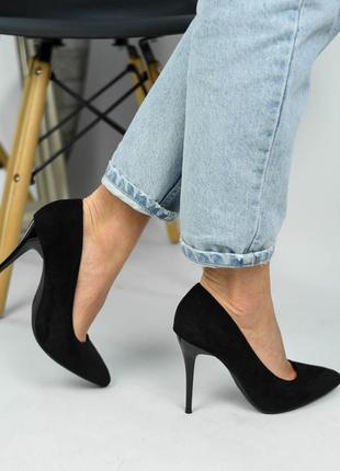 Туфлі на шпильках  38,39  розмір, велюр, велюрові