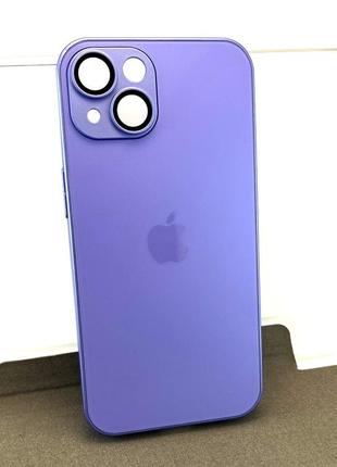 Чехол на iphone 14 ag glass matte tpu+glass с защитой камеры накладка бампер сиреневый